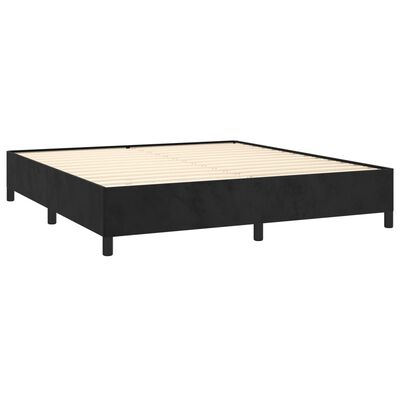 vidaXL Bedframe fluweel zwart 180x200 cm