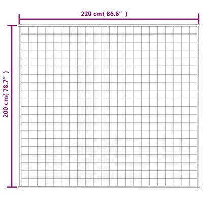 vidaXL Verzwaringsdeken 200x220 cm 9 kg stof lichtcrèmekleurig