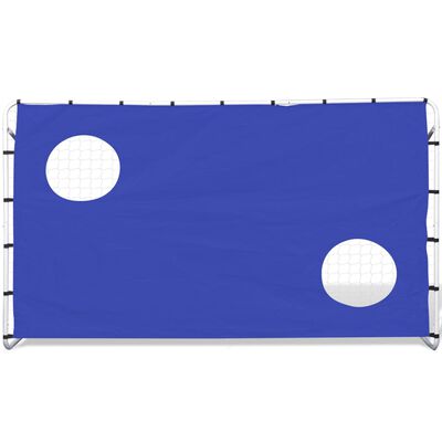 vidaXL Voetbaldoel met richtmuur hoogwaardig 240x92x150 cm staal