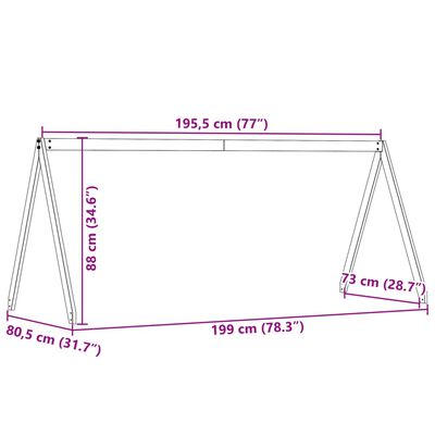 vidaXL Kinderbedhuisje 199x80,5x88 cm massief grenenhout wit