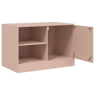 vidaXL Tv-meubel 67x39x44 cm staal roze