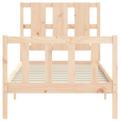 vidaXL Bedframe met hoofdbord massief hout