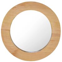 vidaXL Wandspiegel rond 40 cm teakhout