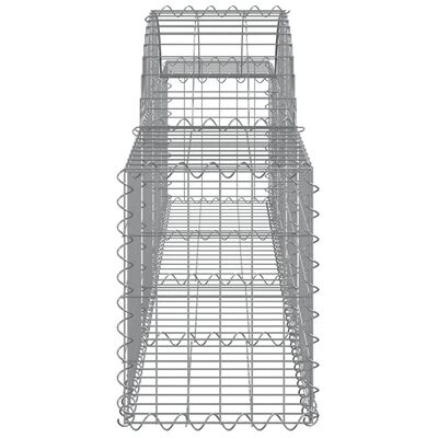 vidaXL Schanskorven 6 st gewelfd 200x30x40/60 cm gegalvaniseerd ijzer