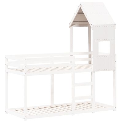 vidaXL Kinderbedhuisje 55x84x132 cm massief grenenhout wit