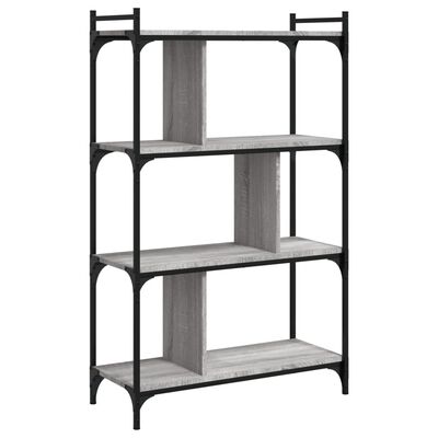 vidaXL Boekenkast 4-laags 76x32x123 cm bewerkt hout grijs sonoma