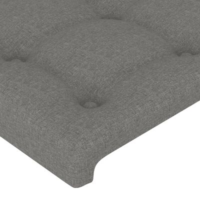 vidaXL Boxspring met matras stof donkergrijs 180x200 cm