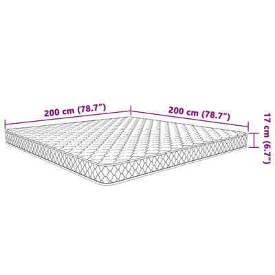 vidaXL Traagschuimmatras 200x200x17 cm wit