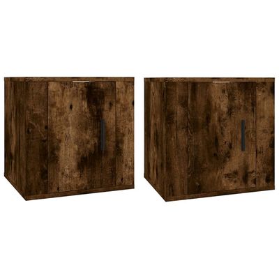 vidaXL Tv-wandmeubels 2 st 40x34,5x40 cm gerookt eikenkleurig