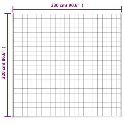 vidaXL Verzwaringsdeken 220x230 cm 11 kg stof lichtcrèmekleurig