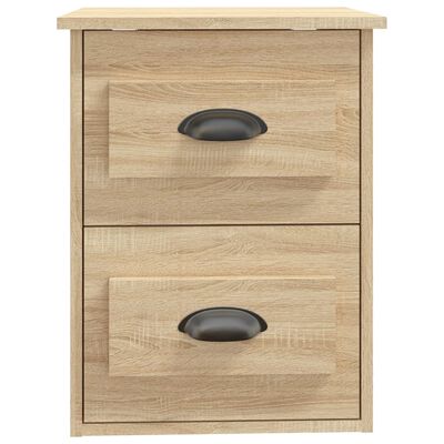 vidaXL Nachtkastjes 2 st wandgemonteerd 41,5x36x53 cm sonoma eiken