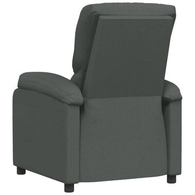 vidaXL Fauteuil verstelbaar stof donkergrijs