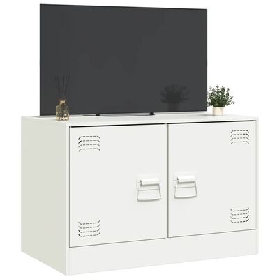 vidaXL Tv-meubel 67x39x44 cm staal wit