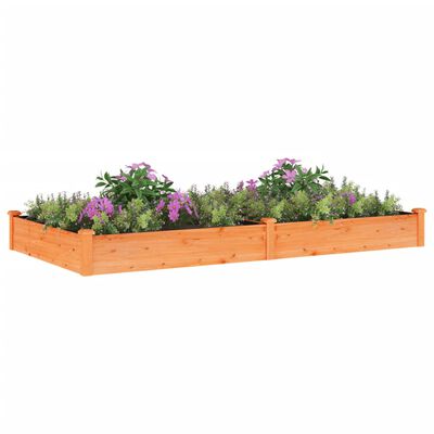 vidaXL Plantenbak verhoogd met voering 240x120x25 cm vurenhout bruin