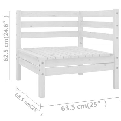 vidaXL 13-delige Loungeset massief grenenhout wit