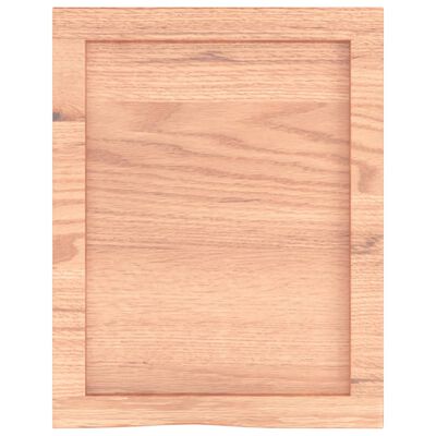 vidaXL Wastafelblad 40x50x(2-6) cm behandeld massief hout lichtbruin