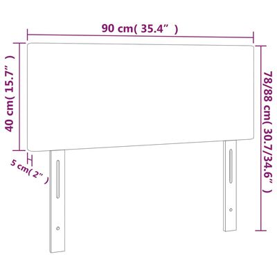 vidaXL Hoofdbord LED 90x5x78/88 cm stof crèmekleurig