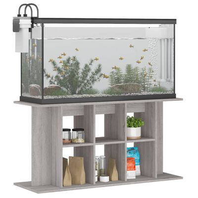 vidaXL Aquariumstandaard 120x40x60 cm bewerkt hout grijs sonoma