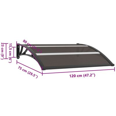 vidaXL Deurluifel 120x75 cm PC zwart