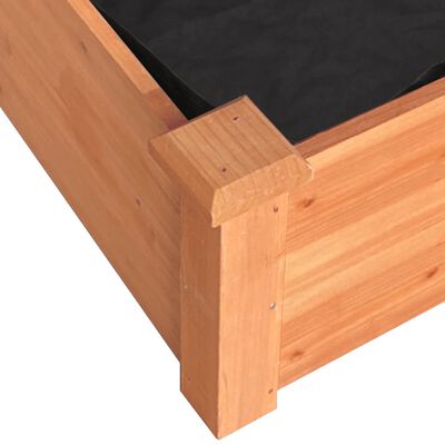 vidaXL Plantenbak verhoogd met voering 240x60x25 cm vurenhout bruin