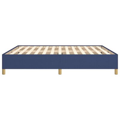 vidaXL Bedframe zonder matras stof blauw 160x200 cm