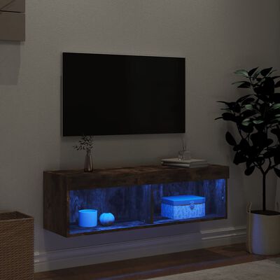 vidaXL Tv-meubel LED-verlichting 100x30x30 cm gerookt eikenkleurig