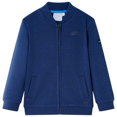 Kindervest met rits 92 marineblauw