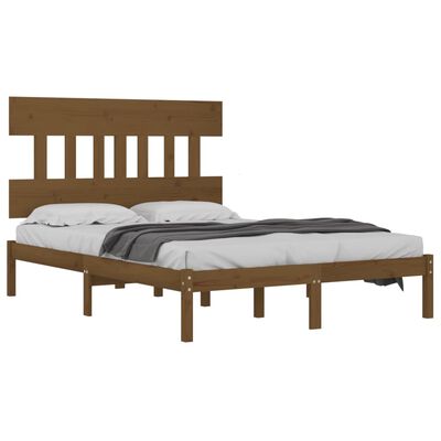 vidaXL Bedframe massief hout honingbruin 200x200 cm