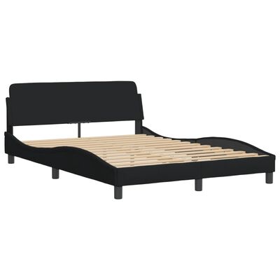 vidaXL Bed met matras stof zwart 120x200 cm