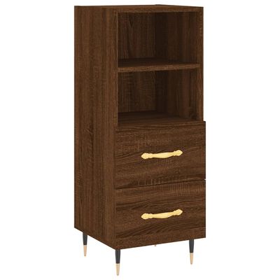 vidaXL Hoge kast 34,5x34x180 cm bewerkt hout bruin eikenkleur