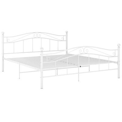 vidaXL Bedframe metaal wit 160x200 cm