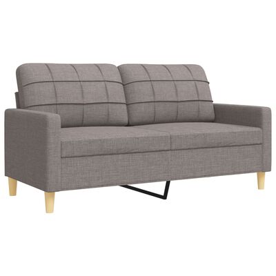 vidaXL 3-delige Loungeset stof taupe