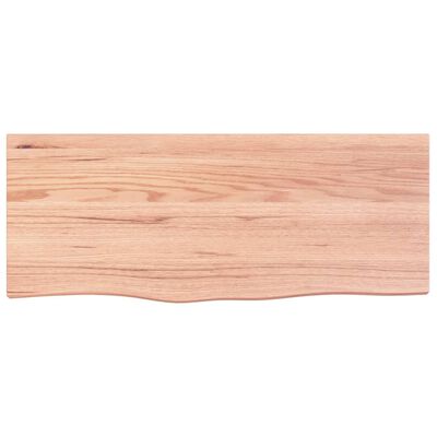 vidaXL Tafelblad 100x40x(2-4)cm behandeld massief eikenhout lichtbruin