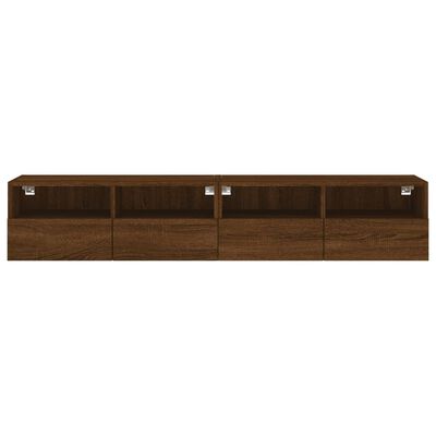 vidaXL Tv-wandmeubels 2 st 80x30x30 cm bewerkt hout bruin eikenkleur