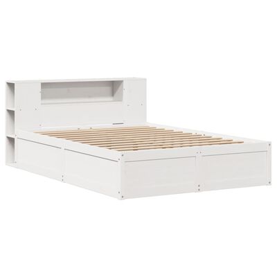 vidaXL Bedframe zonder matras massief grenenhout wit 150x200 cm