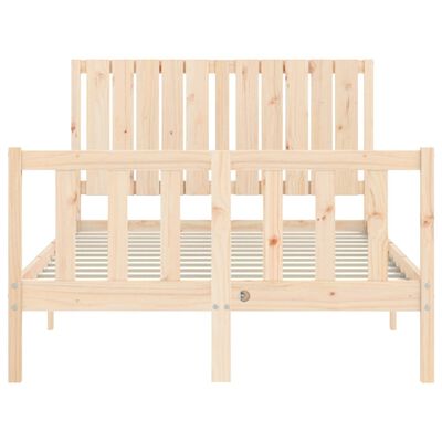 vidaXL Bedframe met hoofdbord massief hout