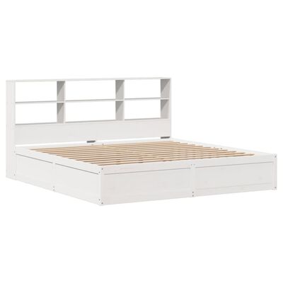 vidaXL Bedframe zonder matras massief grenenhout wit 180x200 cm