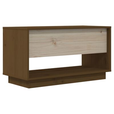 vidaXL Tv-meubel 74x34x40 cm massief grenenhout honingbruin