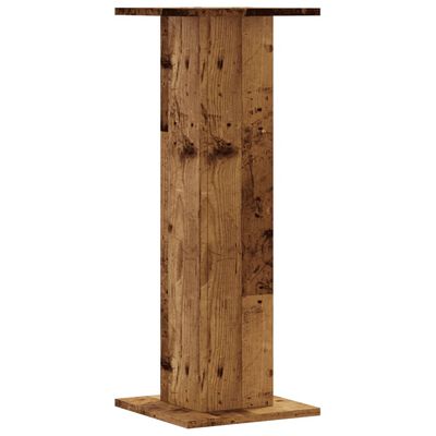 vidaXL Plantenstandaards 2 st 30x30x80 cm bewerkt hout oud houtkleurig