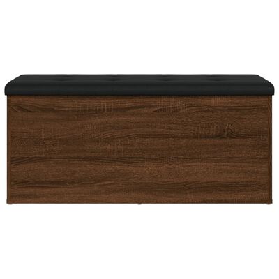 vidaXL Opbergbankje 102x42x45 cm bewerkt hout bruin eikenkleur