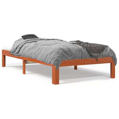 vidaXL Bedframe zonder matras massief grenenhout wasbruin 100x200 cm