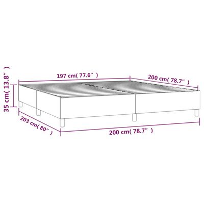 vidaXL Bedframe stof donkergrijs 200x200 cm