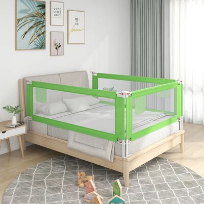 vidaXL Bedhekje peuter 100x25 cm stof groen