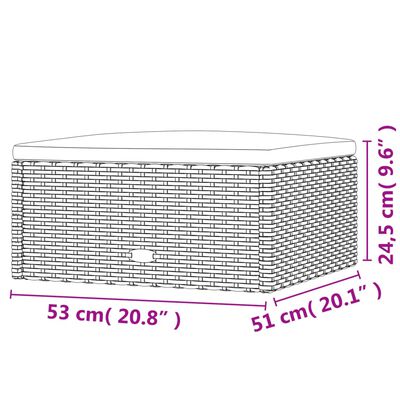 vidaXL 4-delige Loungeset met kussens poly rattan zwart