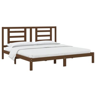 vidaXL Bedframe massief grenenhout honingbruin 200x200 cm