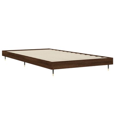 vidaXL Bedframe zonder matras bewerkt hout bruin eikenkleur 100x200 cm