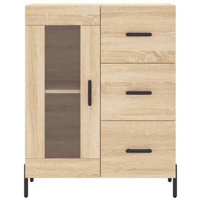 vidaXL Dressoir 69,5x34x90 cm bewerkt hout sonoma eikenkleurig