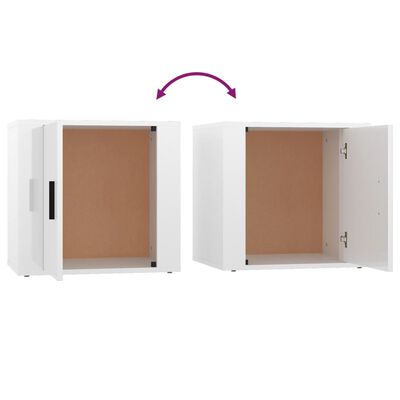 vidaXL Nachtkastjes 2 st 50x39x47 cm hoogglans wit