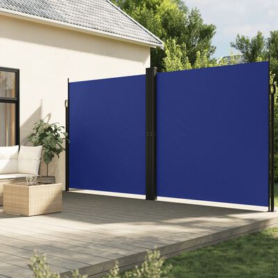 vidaXL Tuinscherm uittrekbaar 200x1200 cm blauw