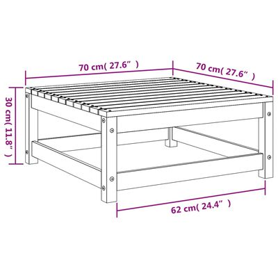 vidaXL Tuinvoetenbank 70x70x30 cm geïmpregneerd grenenhout